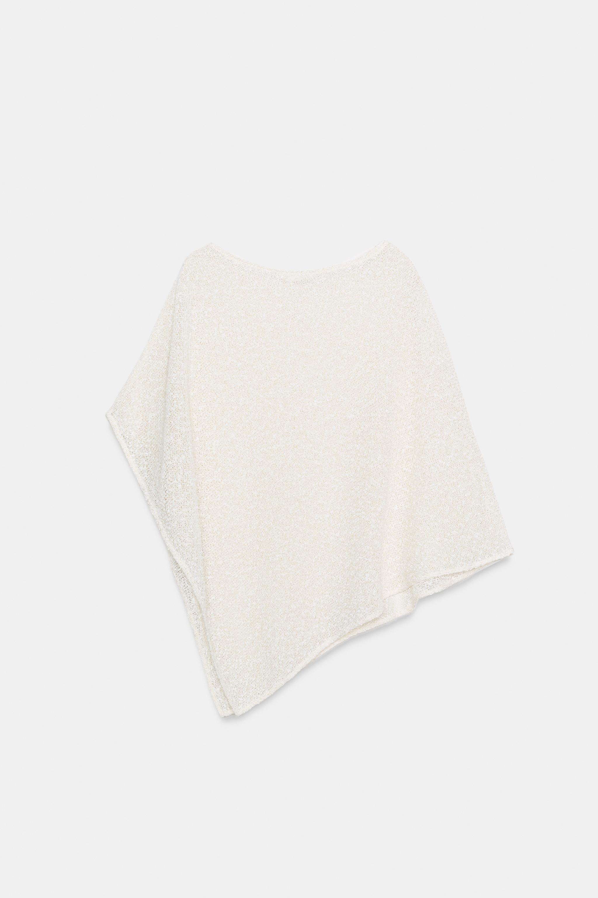 METALLIC THREAD ASYMMETRIC CAPE